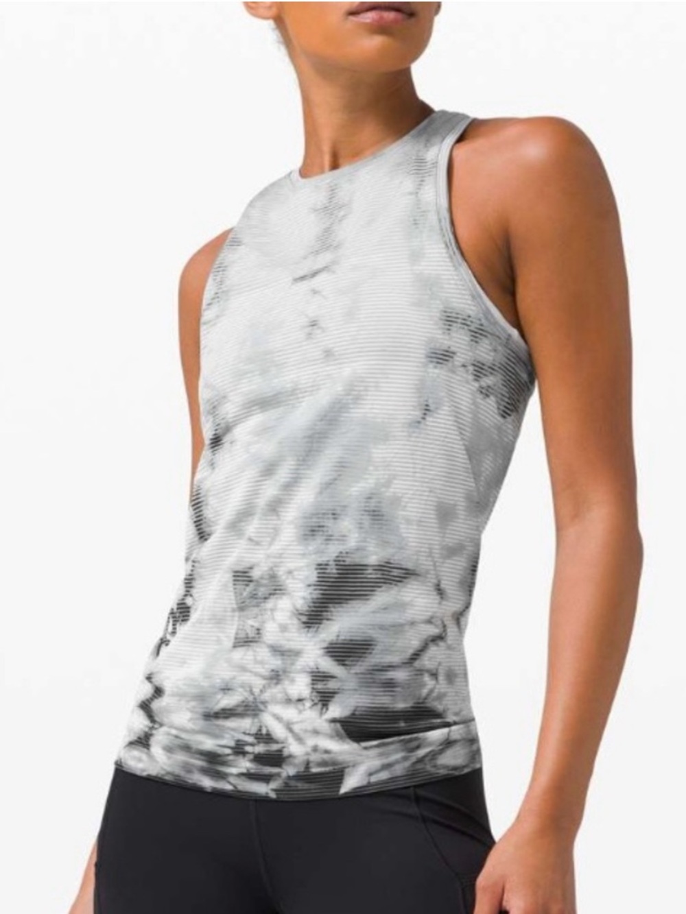 lululemon athletica Grey Peloton Tie-Dye Ribbed Tank